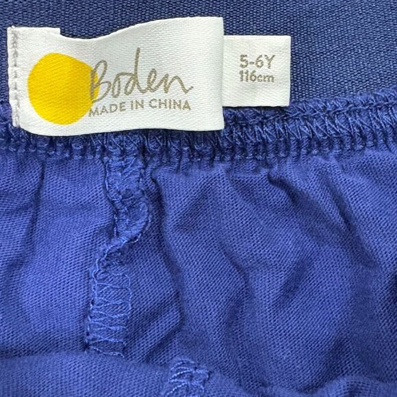 Mini Boden Girls Blue & Gold Polka Dot Tiered Skort 5-6Y - Picture 4 of 5